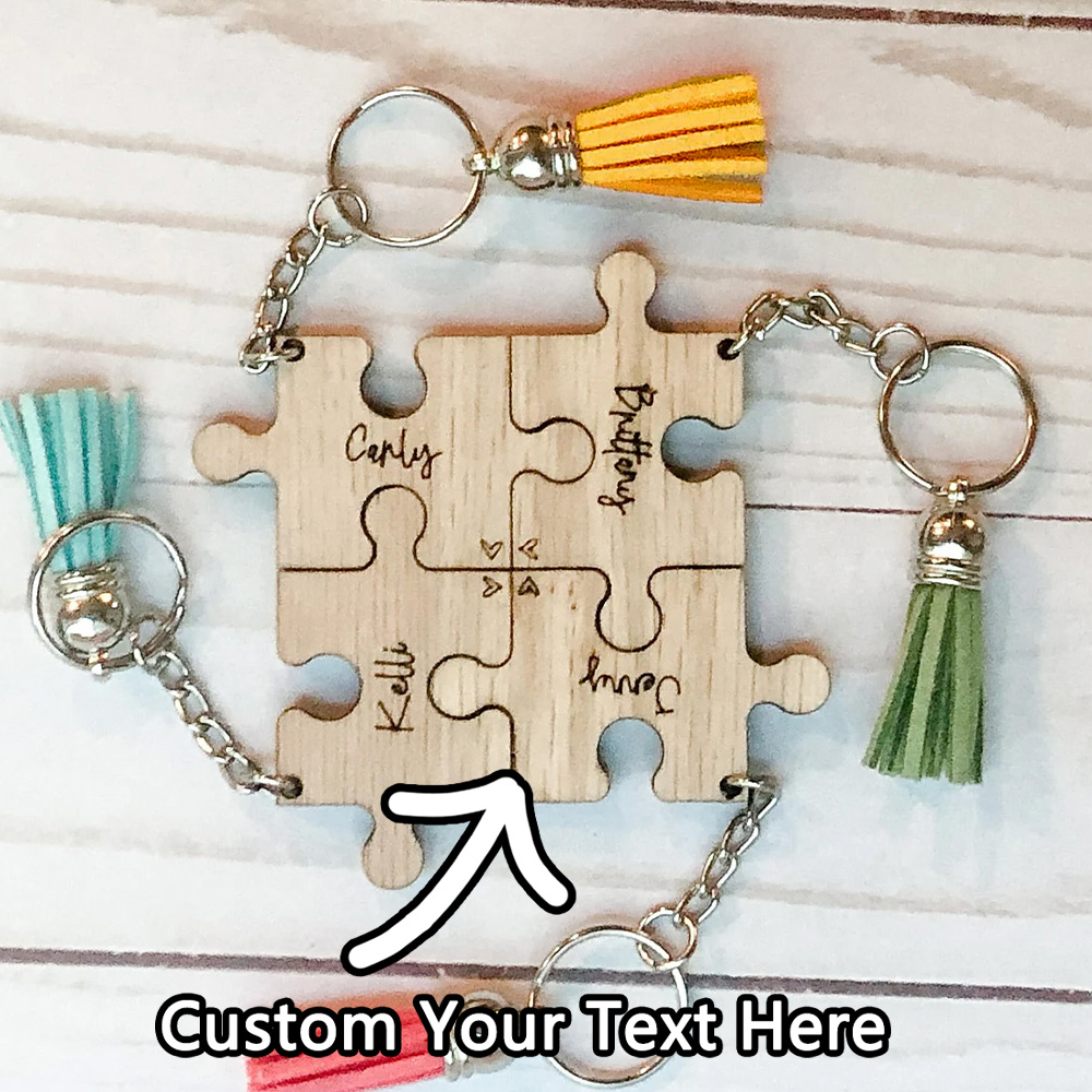 Laser Engraving Software - Custom Keychain - Personalized PMMA Puzzle