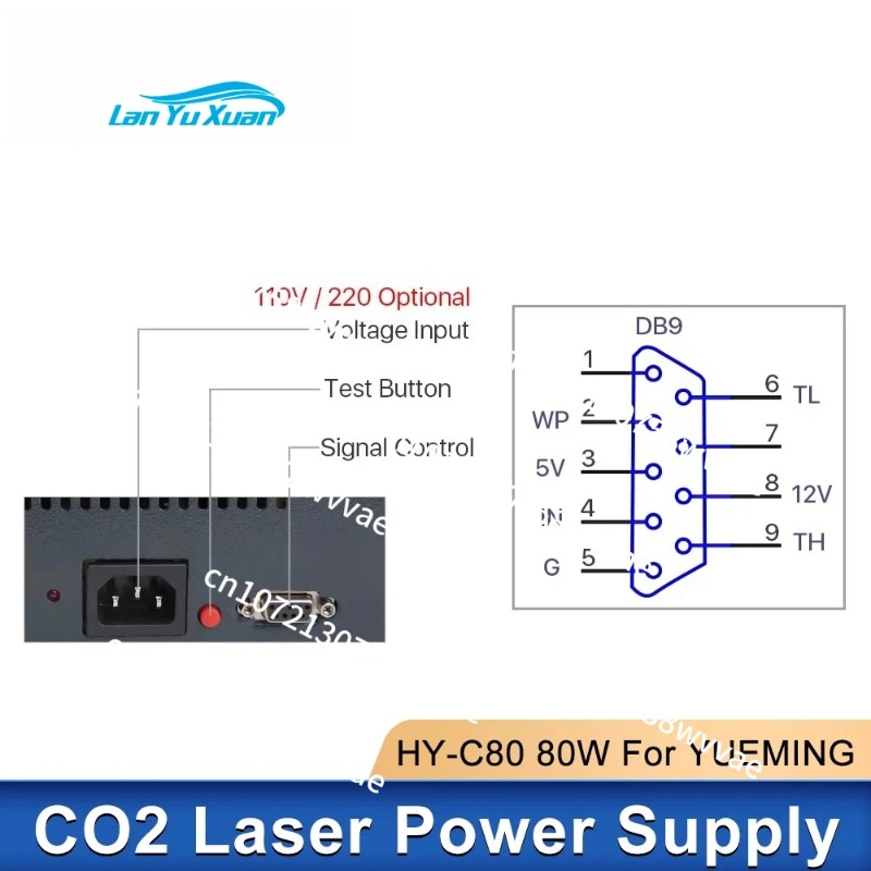 80W YUEMING HY-C80-Y1 Laser Po – Laser Power Supply 60W recenzja i cena