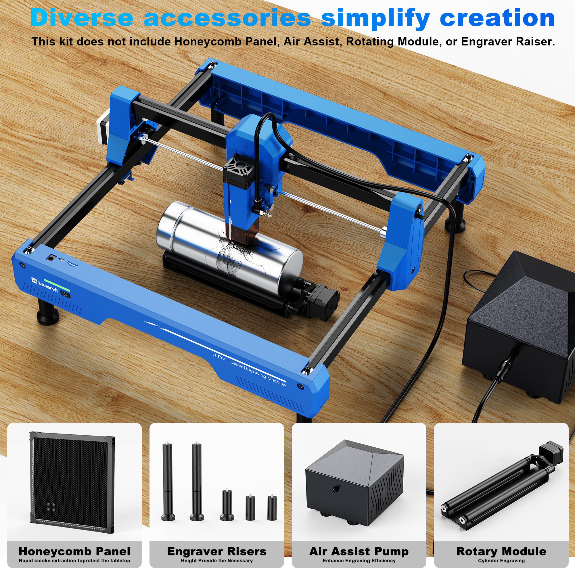 Laservii L1 Pro 7W 12W Desktop – Laser Engraving Software recenzja i cena