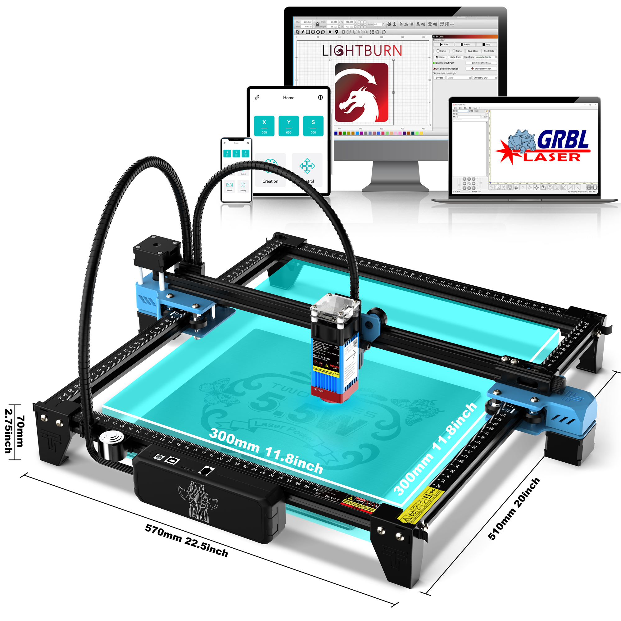 Twotrees Laser Engraving Machi – Industrial Laser Etching Machine recenzja i cena