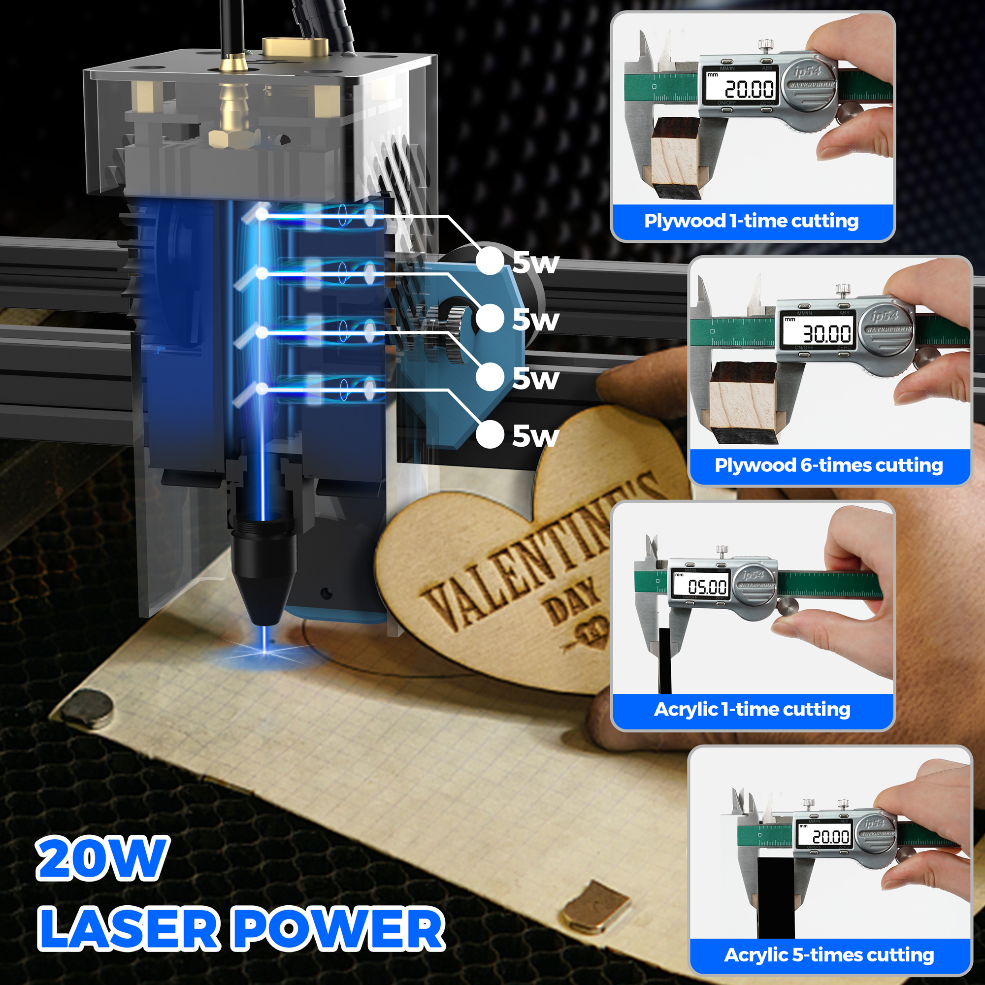 TwoTrees TTS-20 PRO 130W Laser – Industrial Laser Etching Machine recenzja i cena