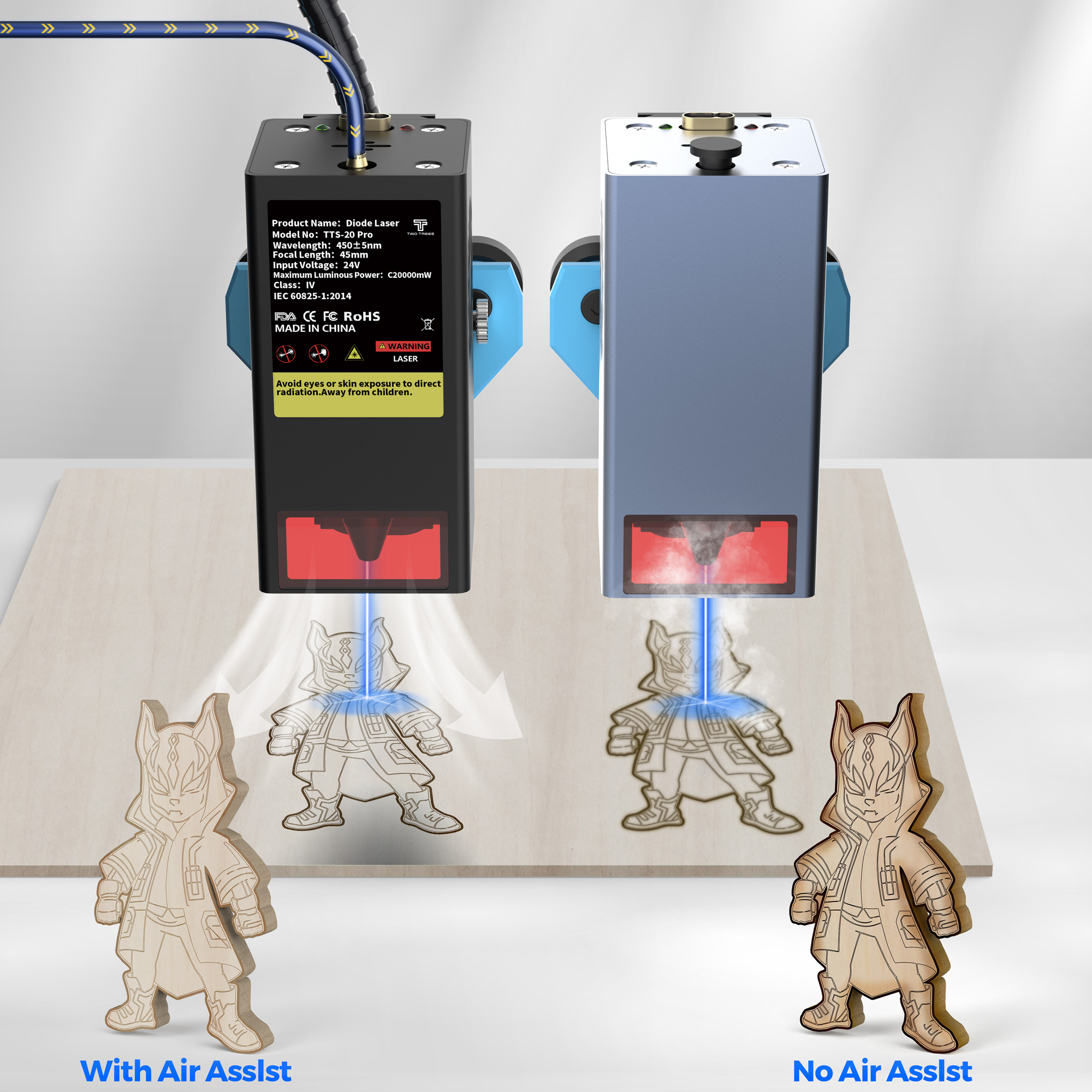 TwoTrees TTS-20 PRO 130W Laser – Industrial Laser Etching Machine recenzja i cena