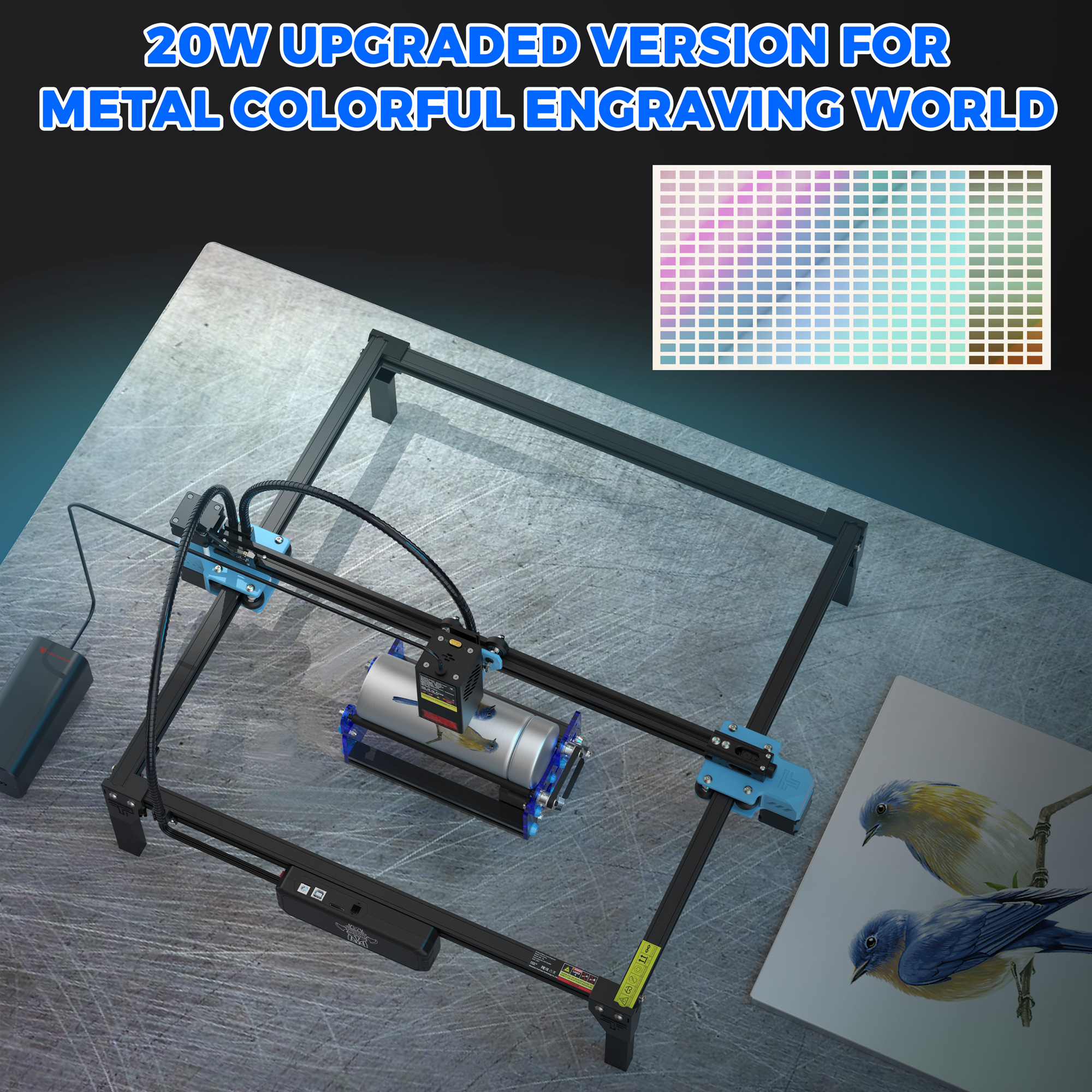 TwoTrees TTS-20 PRO 130W Laser – Industrial Laser Etching Machine recenzja i cena
