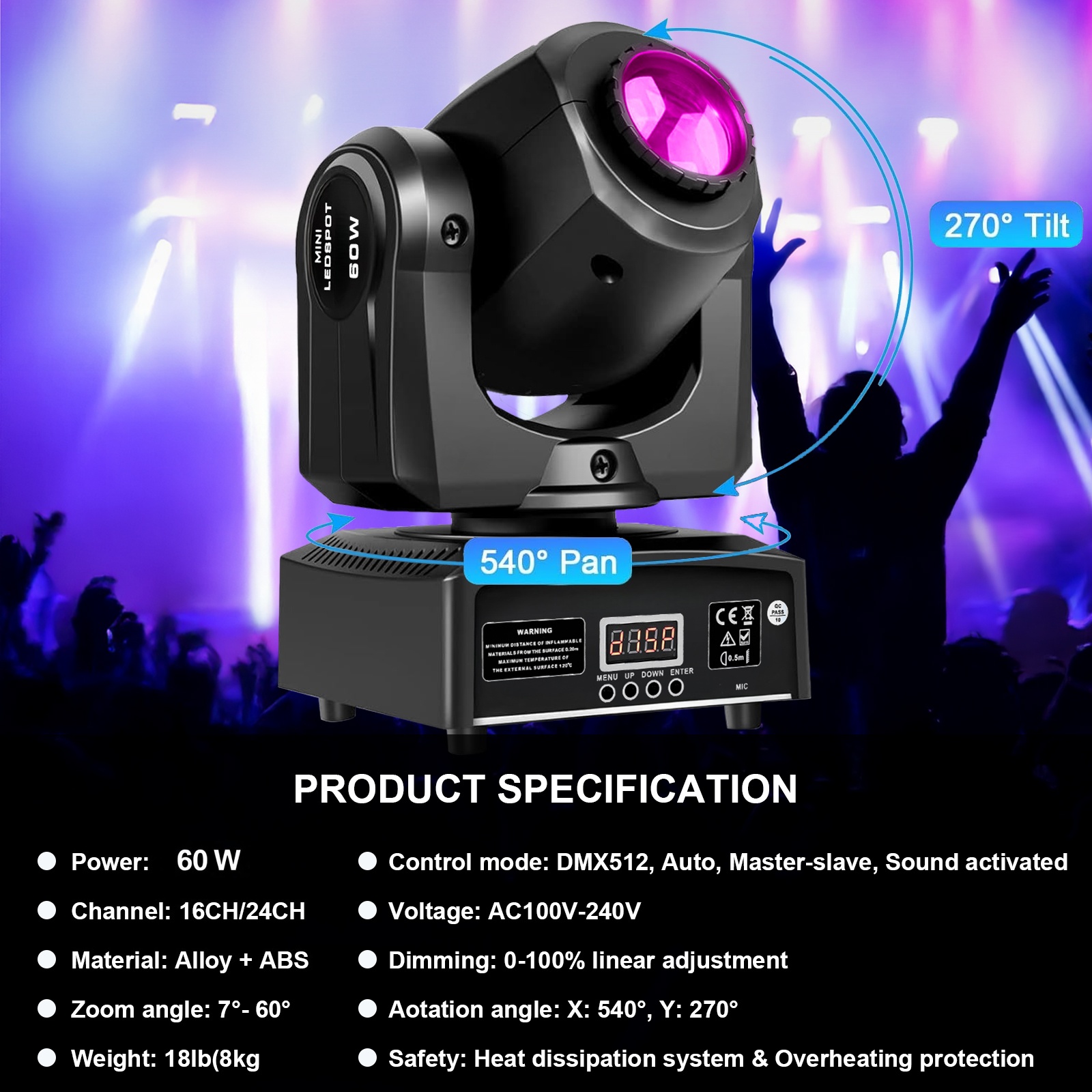 2PCS 60W Mini Led Dmx Gobo Mov – Laser Power Supply 60W recenzja i cena