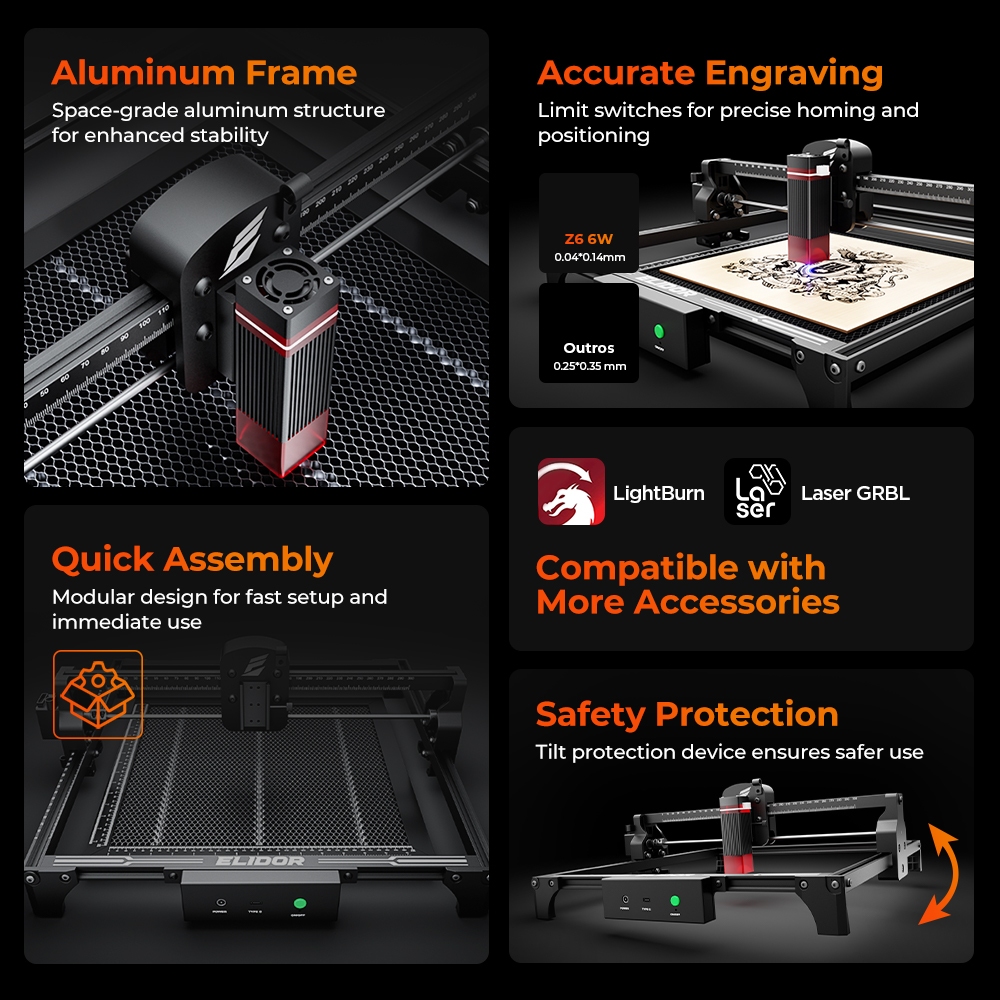 ELIDOR Z6 6W Laser Engraver an – Laser Engraving Software recenzja i cena