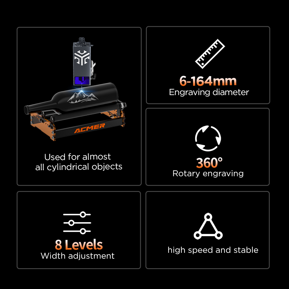 ACMER M3 Laser Rotary Roller 3 – Laser Engraving Software recenzja i cena
