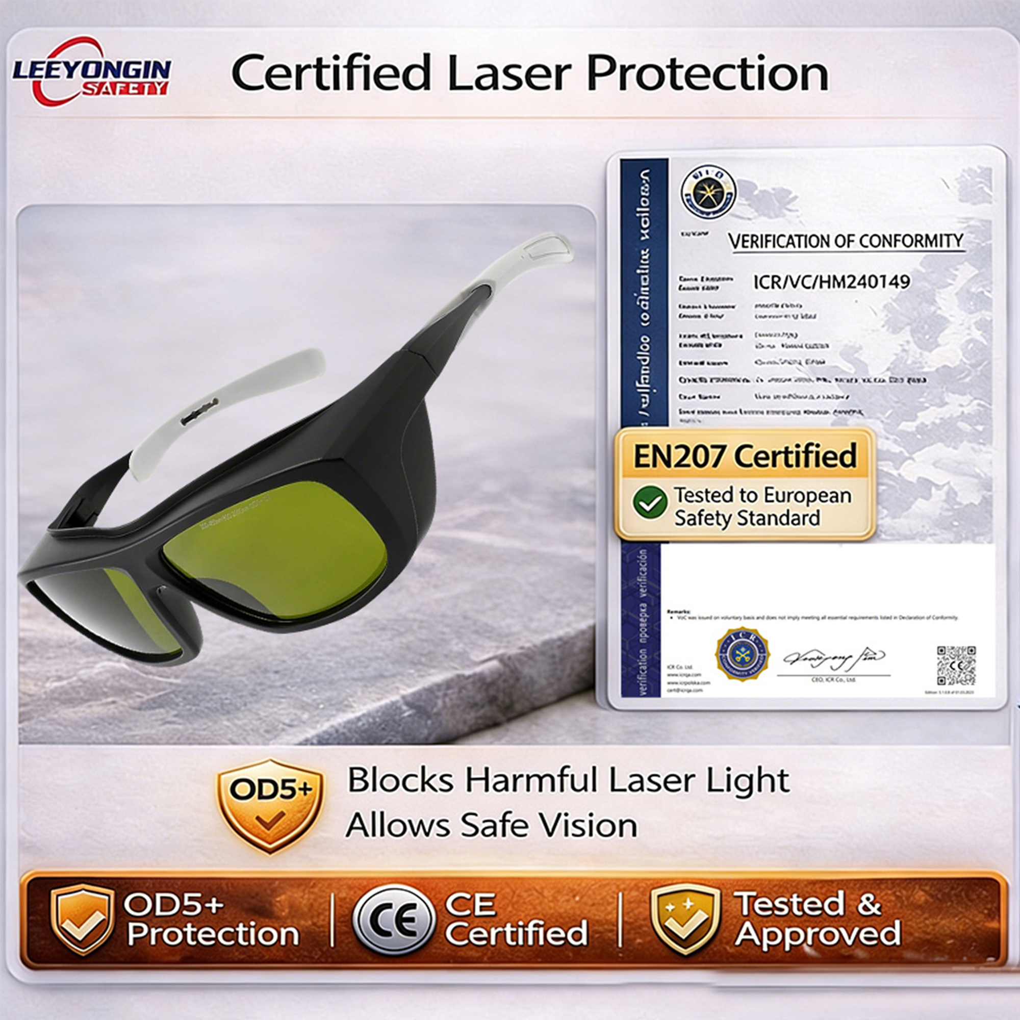 Laser Safety Glasses OD5+ Prof – Industrial Uv Laser recenzja i cena